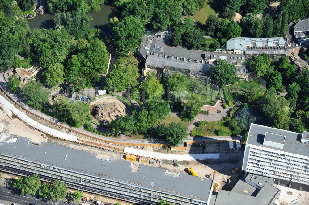 Luftbild Berlin - Baustelle des Bauensemble Zoobogen in Berlin Charlottenburg