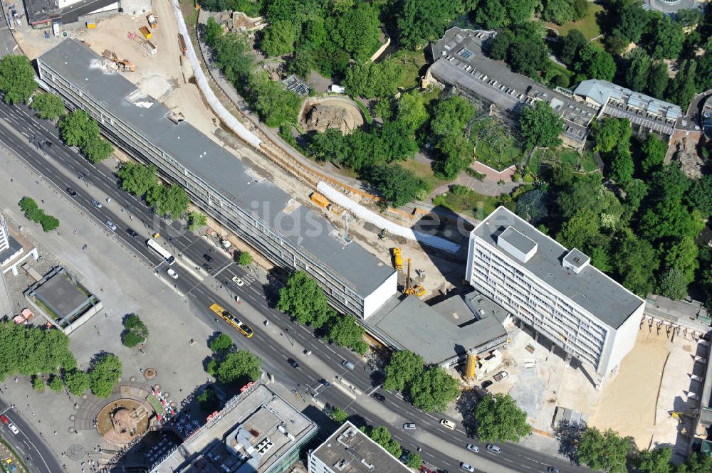 Luftaufnahme Berlin - Baustelle des Bauensemble Zoobogen in Berlin Charlottenburg