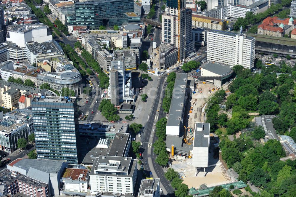 Berlin von oben - Baustelle des Bauensemble Zoobogen in Berlin Charlottenburg