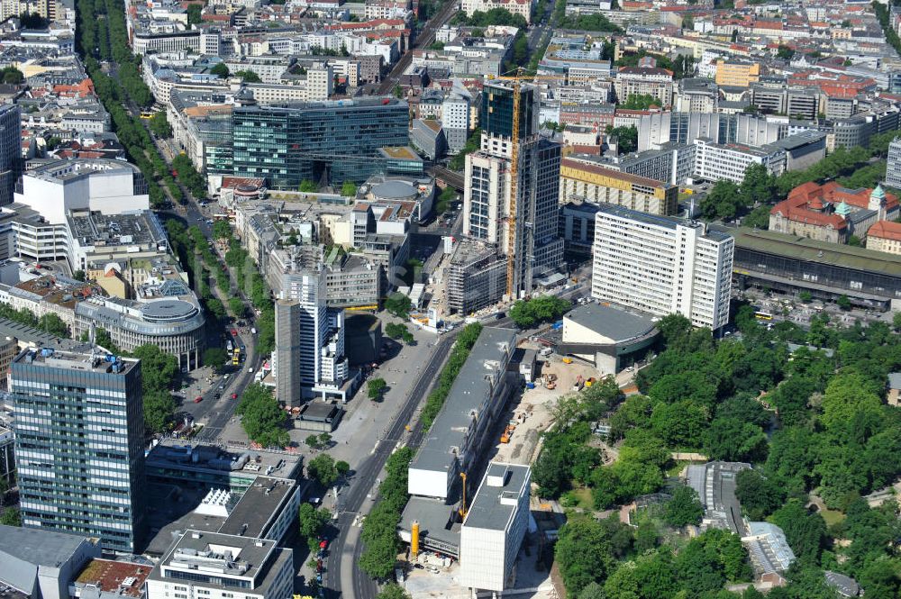 Berlin aus der Vogelperspektive: Baustelle des Bauensemble Zoobogen in Berlin Charlottenburg