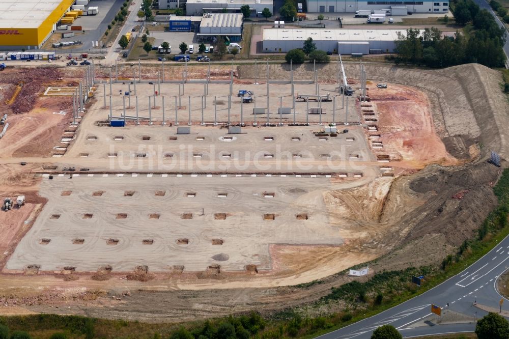 Luftbild Lutterberg - Baustelle der Bauhaus E-Business GmbH & Co. KG zum Neubau eines Logistikzentrums in Lutterberg im Bundesland Niedersachsen, Deutschland