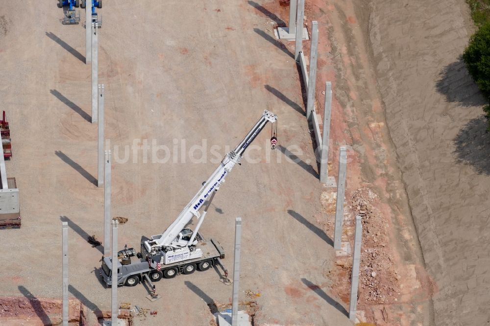 Lutterberg aus der Vogelperspektive: Baustelle der Bauhaus E-Business GmbH & Co. KG zum Neubau eines Logistikzentrums in Lutterberg im Bundesland Niedersachsen, Deutschland