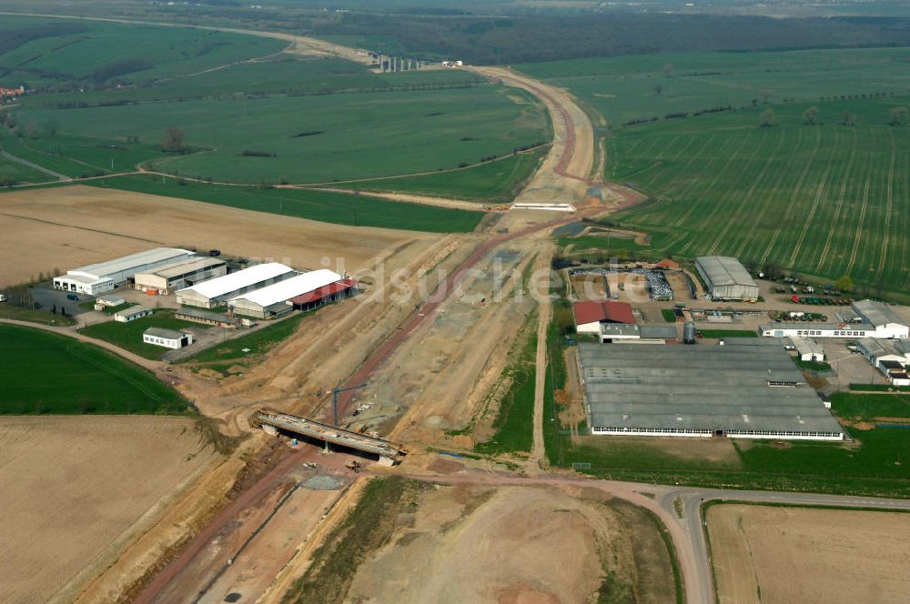 Luftaufnahme Hastrungsfeld - Baustelle A4 bei Hastrungsfeld