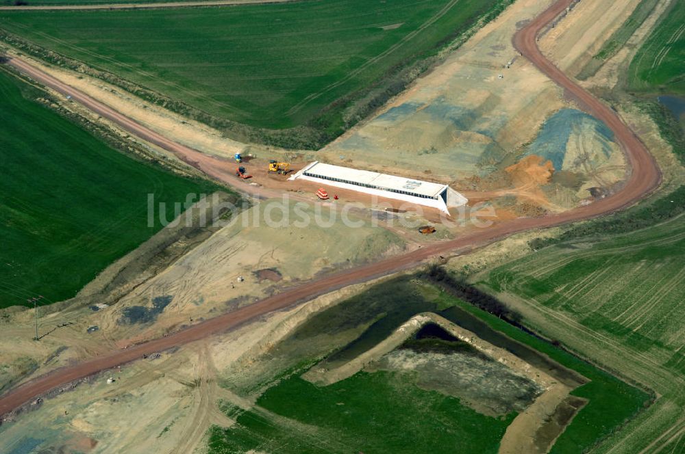 Luftaufnahme Hastrungsfeld - Baustelle A4 bei Hastrungsfeld