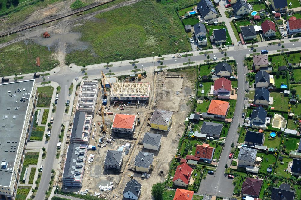 Luftaufnahme Berlin Biesdorf - Baustelle Berlin-Biesdorf: Haltoner Straße