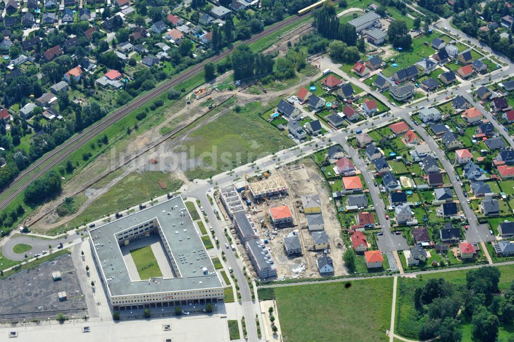 Luftbild Berlin Biesdorf - Baustelle Berlin-Biesdorf: Haltoner Straße