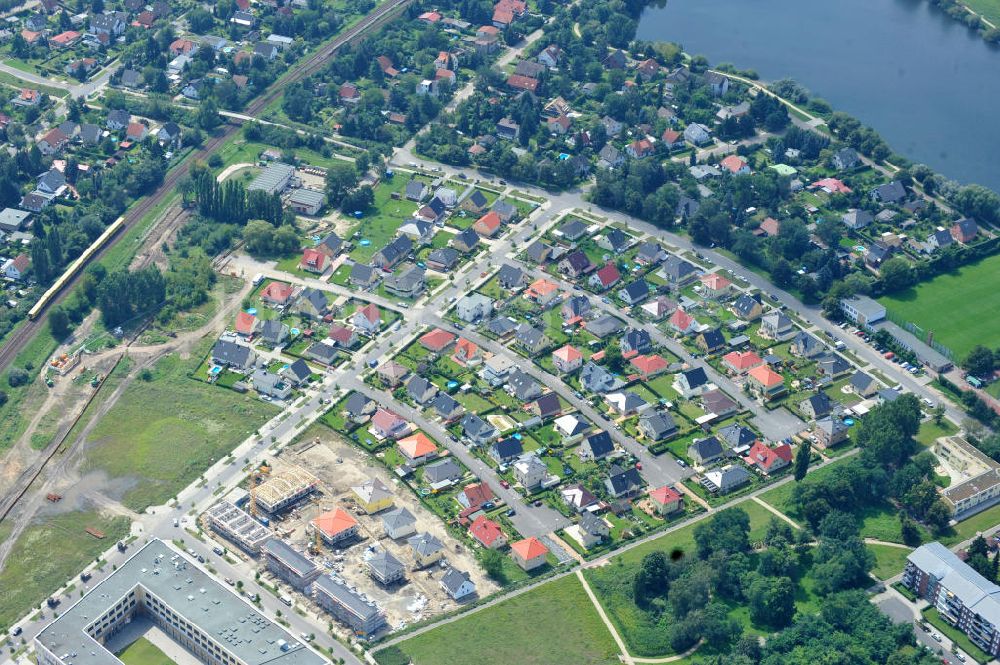 Luftaufnahme Berlin Biesdorf - Baustelle Berlin-Biesdorf: Haltoner Straße