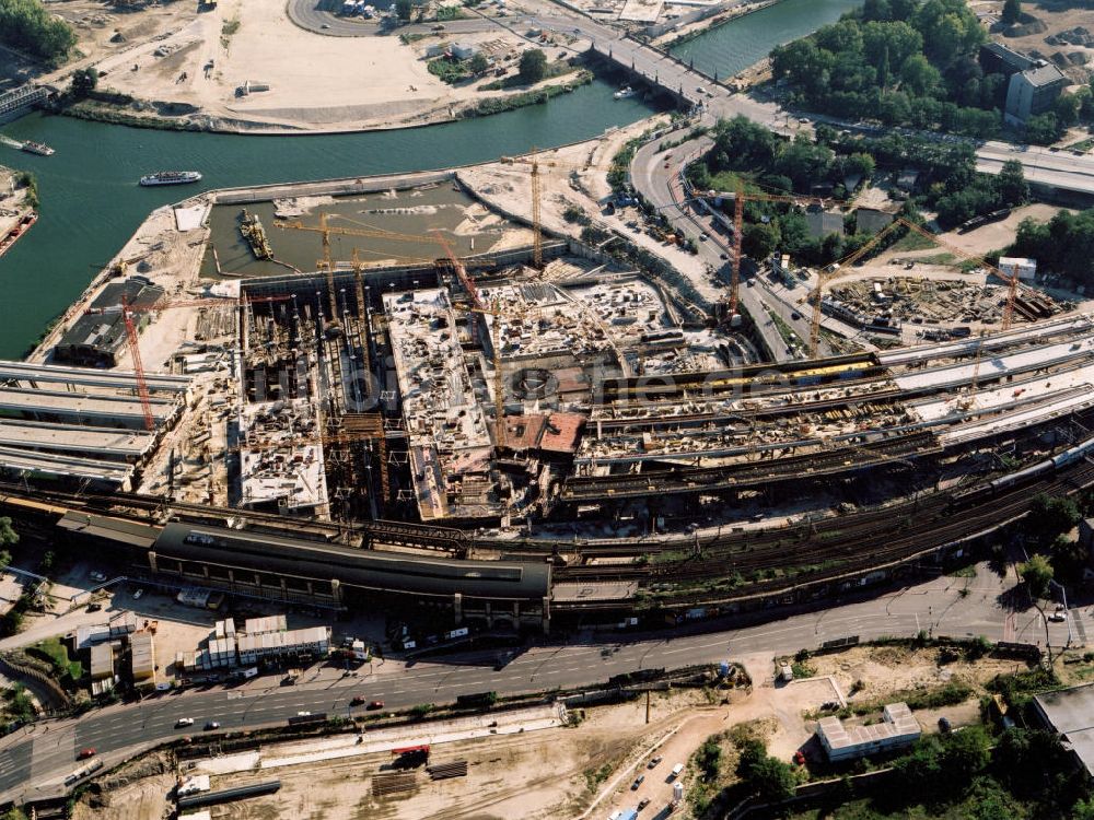 Luftbild Berlin - Baustelle Berliner Hauptbahnhof