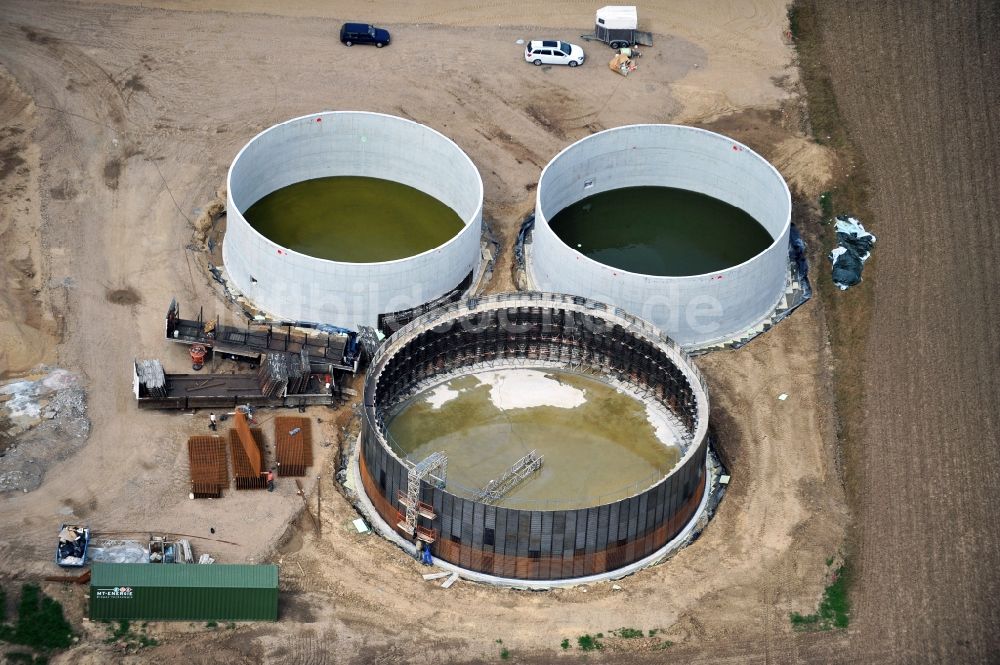 Langwedel aus der Vogelperspektive: Baustelle der Bioenergie Langwedel GmbH & Co. KG in Langwedel im Bundesland Schleswig-Holstein