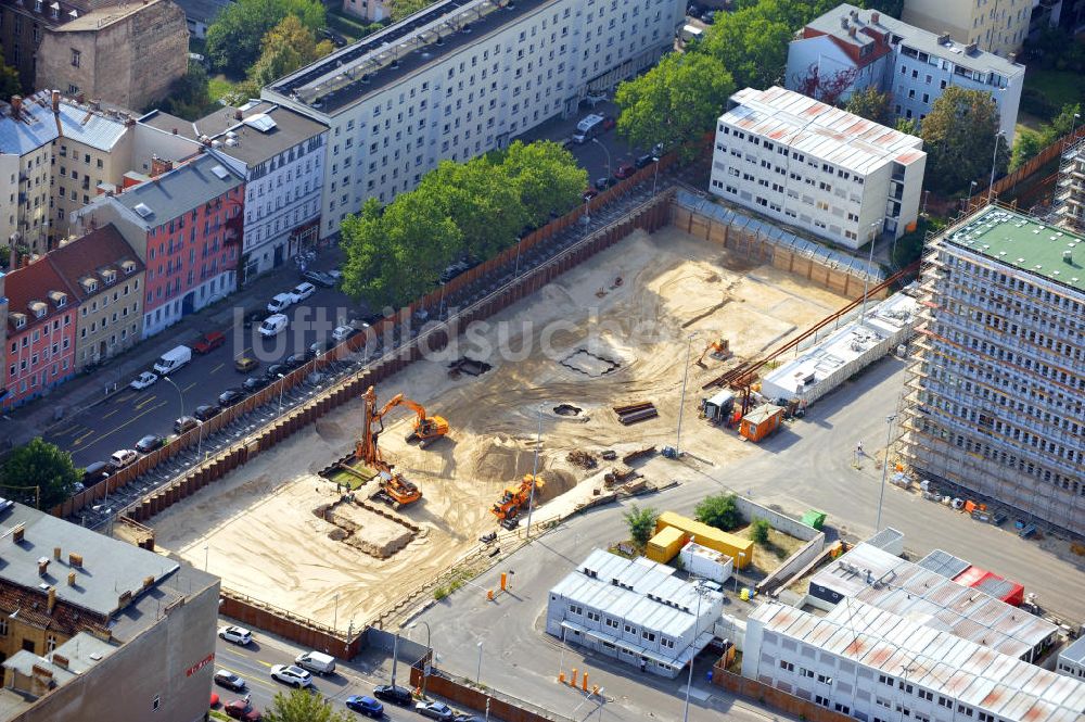 Berlin von oben - Baustelle BND Schule, Internat und Besucherzentrum in Berlin