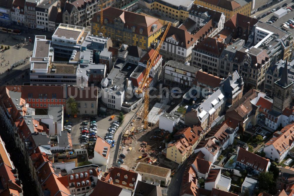 Luftaufnahme Erfurt - Baustelle an der Bornstrasse in Erfurt