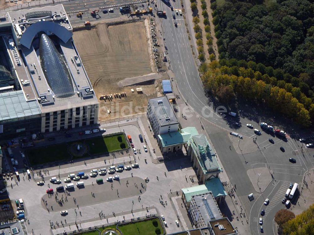 Berlin von oben - Baustelle der US Botschaft