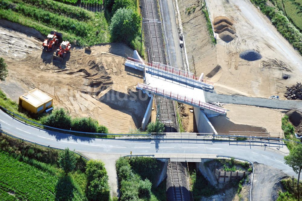 Luftbild Söhlde - Baustelle Brücke über die DB-Strecke bei Söhlde in Niedersachsen