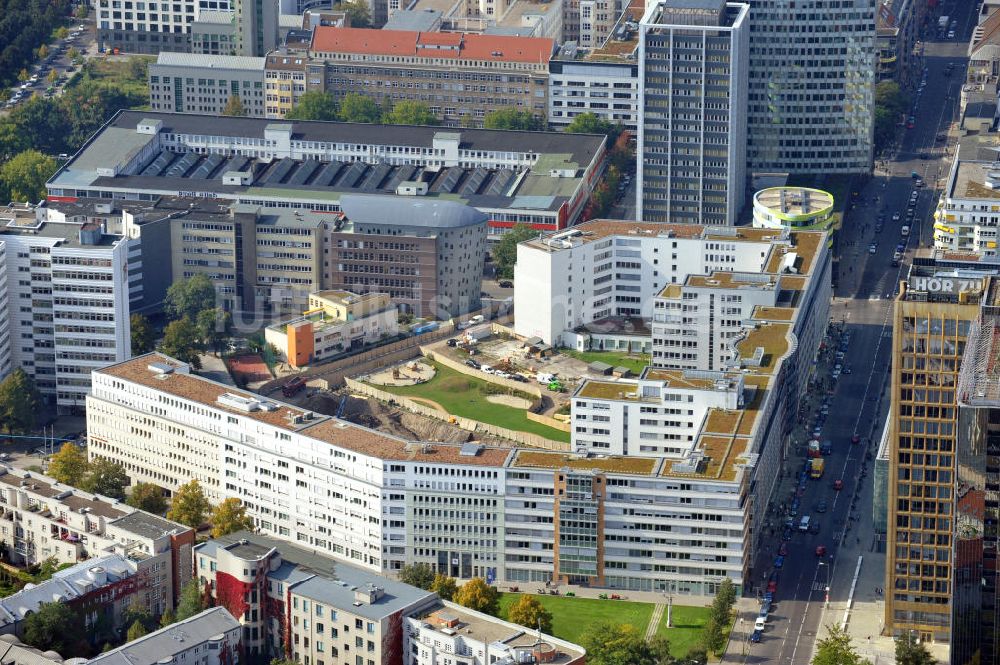 Luftbild Berlin - Baustelle Büro- und Geschäftshaus Am Markgrafenpark in Berlin-Kreuzberg