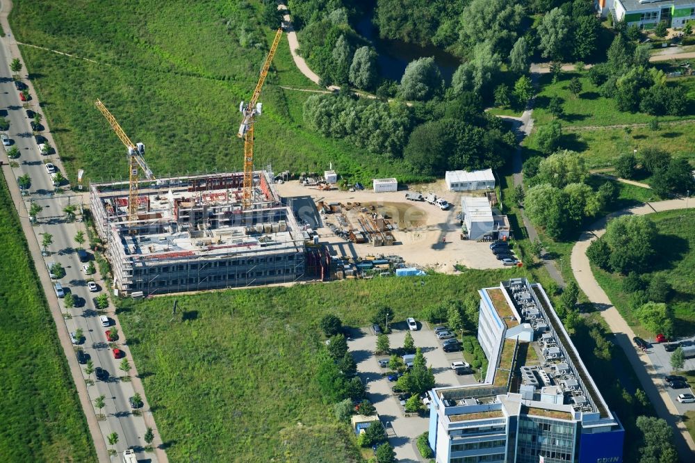 Luftbild Potsdam - Baustelle Büro- und Laborgebäude Am Mühlenberg im Ortsteil Golm in Potsdam im Bundesland Brandenburg, Deutschland