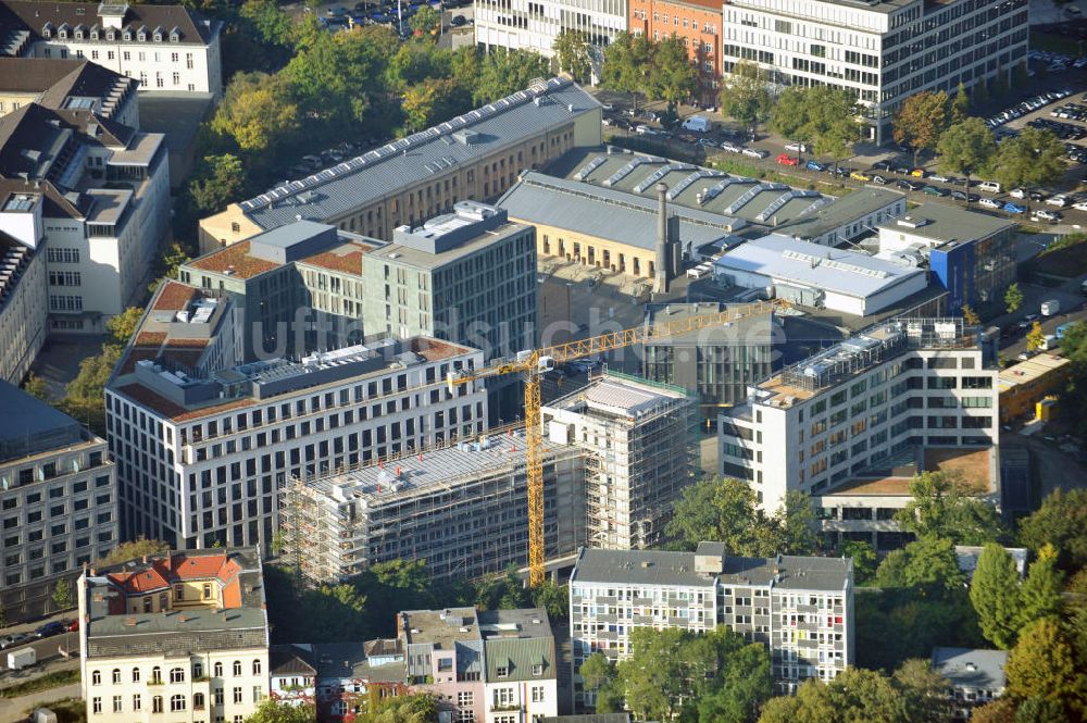 Luftbild Berlin - Baustelle eines Büro- und Verwaltungsgebäudes des kassenärztlichen Gesamtverbandes in Berlin