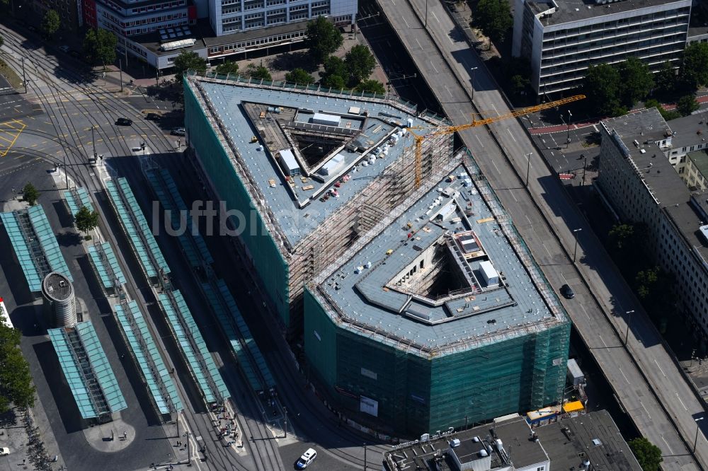 Luftbild Bremen - Baustelle Bürogebäude des Geschäftshauses Bahnhofstraße Ecke Herdentorsteinweg in Bremen, Deutschland