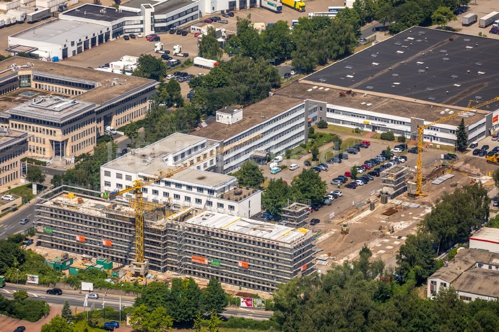 Luftbild Essen - Baustelle Bürogebäude des Geschäftshauses Bamlerstraße in Essen im Bundesland Nordrhein-Westfalen, Deutschland