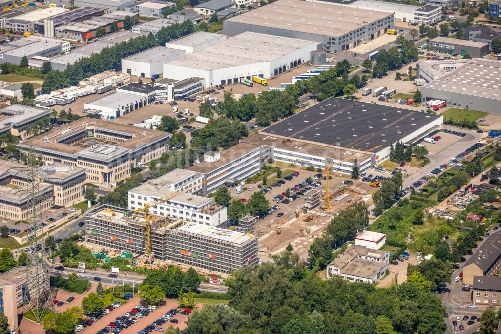 Essen von oben - Baustelle Bürogebäude des Geschäftshauses Bamlerstraße in Essen im Bundesland Nordrhein-Westfalen, Deutschland