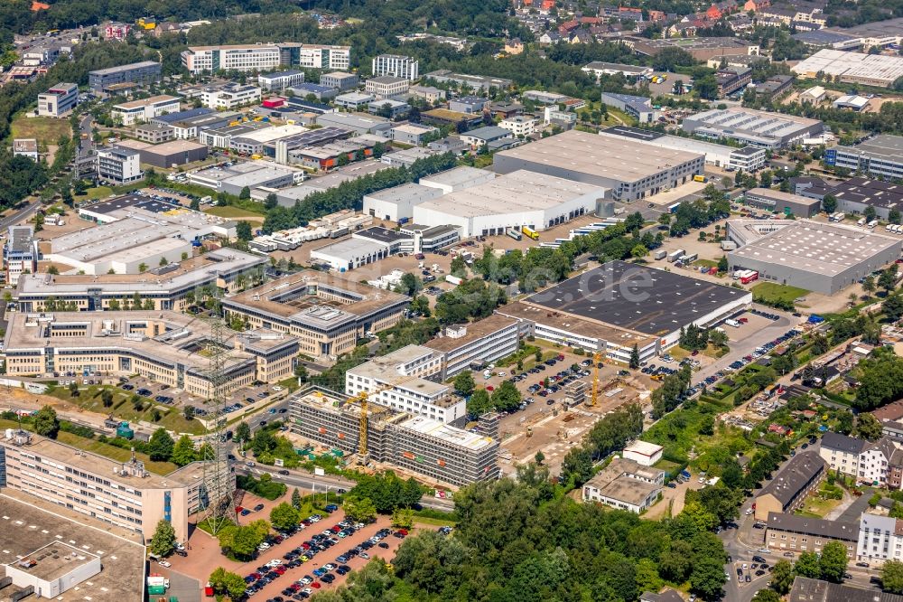 Essen aus der Vogelperspektive: Baustelle Bürogebäude des Geschäftshauses Bamlerstraße in Essen im Bundesland Nordrhein-Westfalen, Deutschland