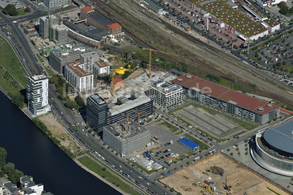 Luftbild Berlin - Baustelle Bürogebäude des Geschäftshauses Mercedes-Benz Vertrieb Deutschland in Berlin