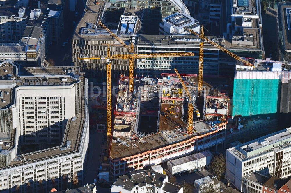 Luftbild Hamburg - Baustelle Bürogebäude des Geschäftshauses der MOMENI ASQ GmbH in Hamburg, Deutschland