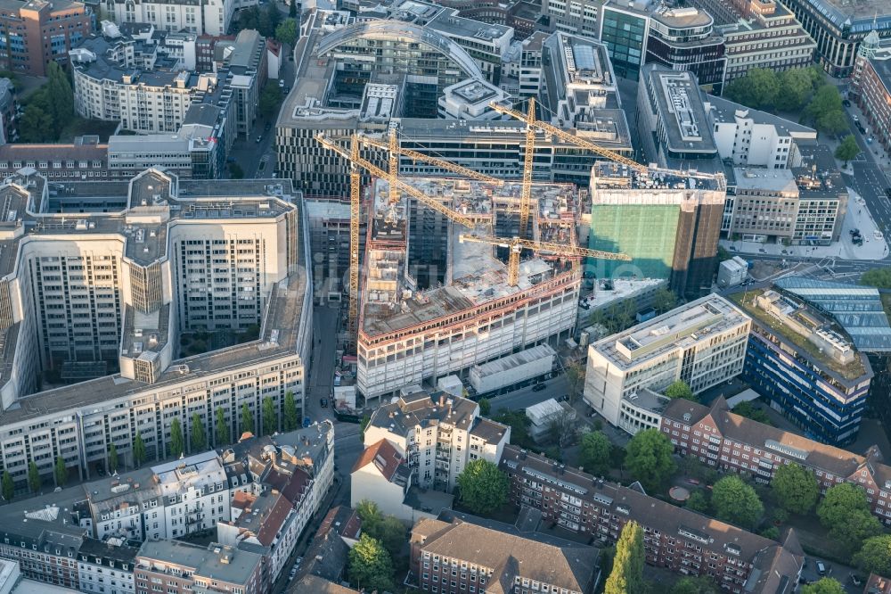 Luftbild Hamburg - Baustelle Bürogebäude des Geschäftshauses der MOMENI ASQ GmbH in Hamburg, Deutschland