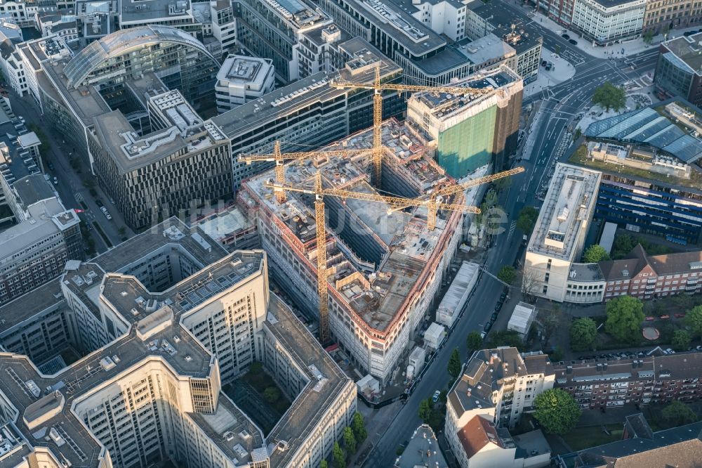 Luftaufnahme Hamburg - Baustelle Bürogebäude des Geschäftshauses der MOMENI ASQ GmbH in Hamburg, Deutschland