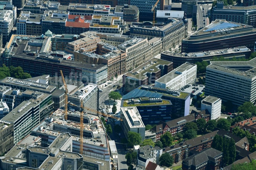 Luftaufnahme Hamburg - Baustelle Bürogebäude des Geschäftshauses der MOMENI ASQ GmbH in Hamburg, Deutschland