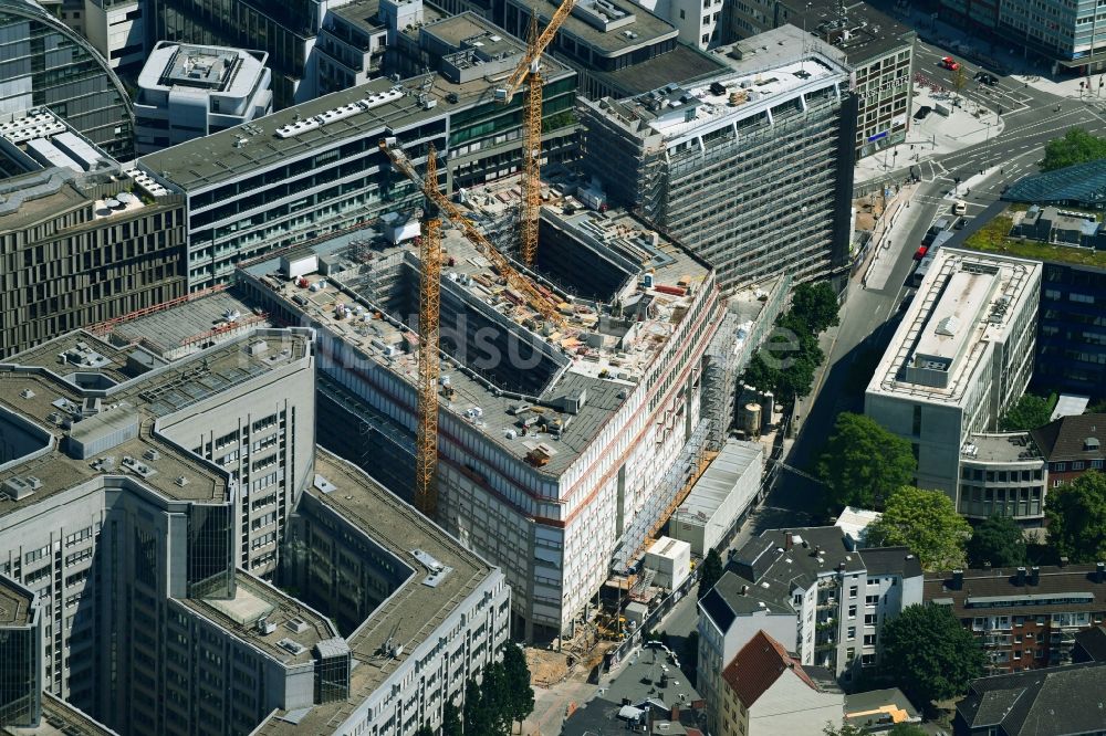 Hamburg aus der Vogelperspektive: Baustelle Bürogebäude des Geschäftshauses der MOMENI ASQ GmbH in Hamburg, Deutschland