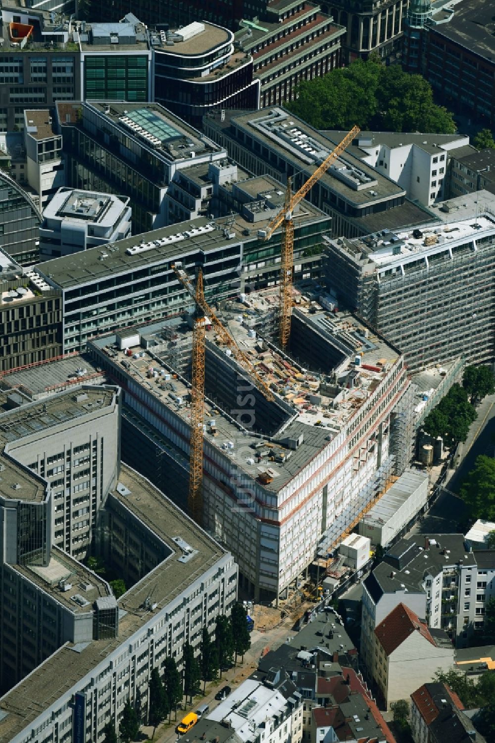 Luftbild Hamburg - Baustelle Bürogebäude des Geschäftshauses der MOMENI ASQ GmbH in Hamburg, Deutschland