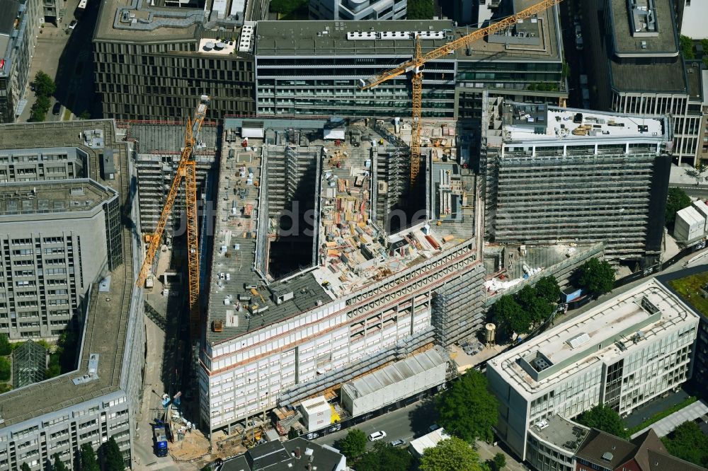 Luftaufnahme Hamburg - Baustelle Bürogebäude des Geschäftshauses der MOMENI ASQ GmbH in Hamburg, Deutschland