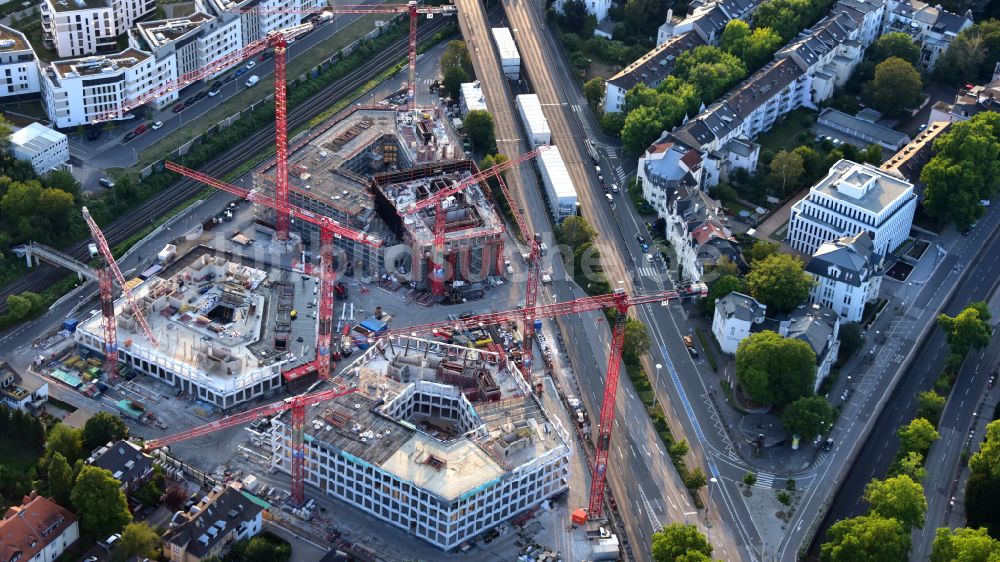 Bonn aus der Vogelperspektive: Baustelle Bürogebäude des Geschäftshauses Neuer Kanzlerplatz in Bonn, im Bundesland Nordrhein-Westfalen, Deutschland