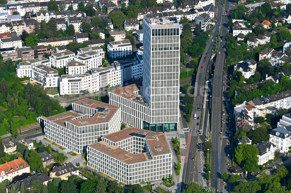 Bonn von oben - Baustelle Bürogebäude des Geschäftshauses Neuer Kanzlerplatz im Ortsteil Gronau in Bonn im Bundesland Nordrhein-Westfalen, Deutschland