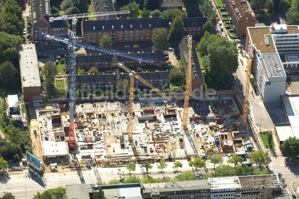 Luftaufnahme Hamburg - Baustelle Bürogebäude in Hamburg Sankt Georg