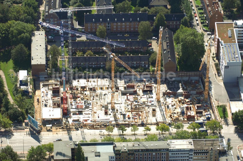 Hamburg von oben - Baustelle Bürogebäude in Hamburg Sankt Georg