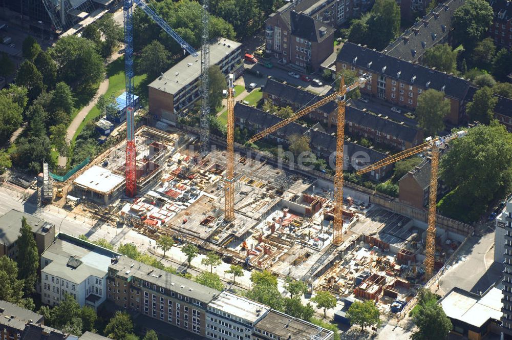 Luftaufnahme Hamburg - Baustelle Bürogebäude in Hamburg Sankt Georg