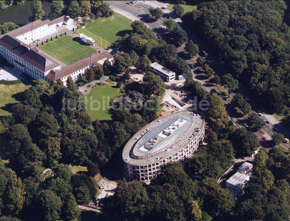 Berlin-Tiergarten von oben - Baustelle Bundespräsidialamt im Berliner Tiergarten am Schloß Bellevue 19.09.1997