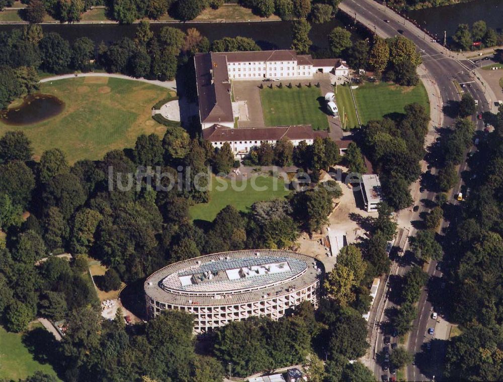 Berlin-Tiergarten aus der Vogelperspektive: Baustelle Bundespräsidialamt im Berliner Tiergarten am Schloß Bellevue 19.09.1997