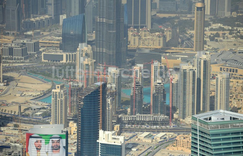 Dubai aus der Vogelperspektive: Baustelle von The Burj Residences in Dubai