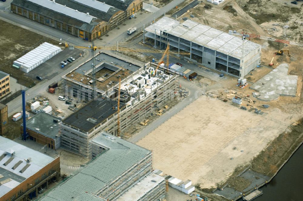 Luftbild Berlin - Baustelle des Campus Oberschöneweide der FHTW Berlin