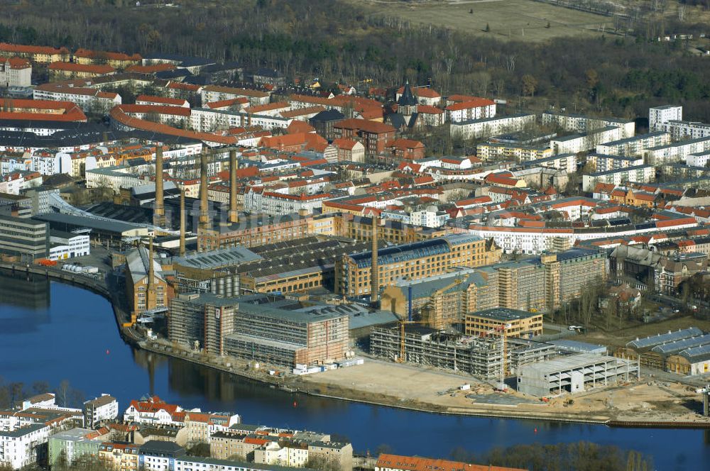 Luftaufnahme Berlin - Baustelle des Campus Oberschöneweide der FHTW Berlin