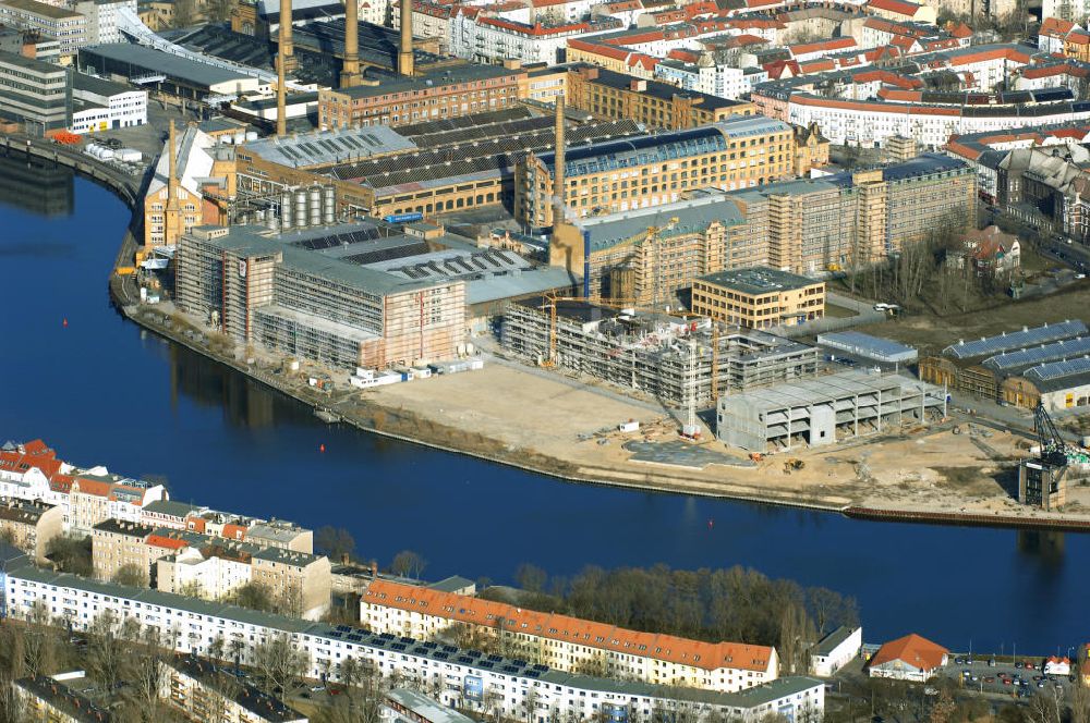 Berlin aus der Vogelperspektive: Baustelle des Campus Oberschöneweide der FHTW Berlin