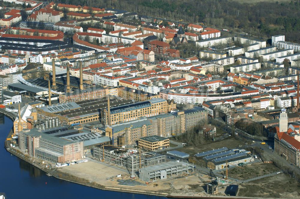 Luftaufnahme Berlin - Baustelle des Campus Oberschöneweide der FHTW Berlin