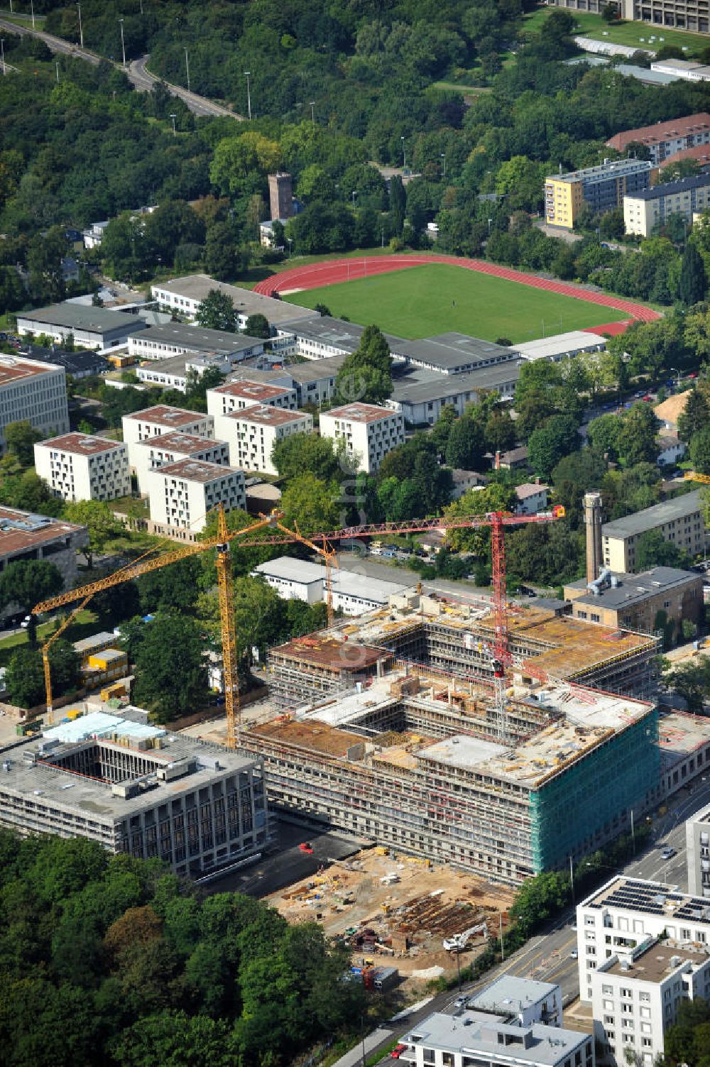 Luftbild Frankfurt Am Main Ot Westend Baustelle Am Campus Westend Der Goethe Universitate In Frankfurt Am