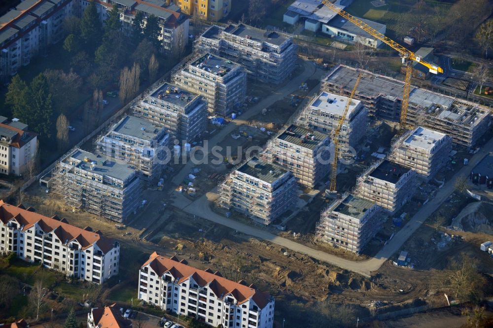 Luftbild Berlin - Baustelle des Cedelia-Bauprojekts in Berlin-Zehlendorf