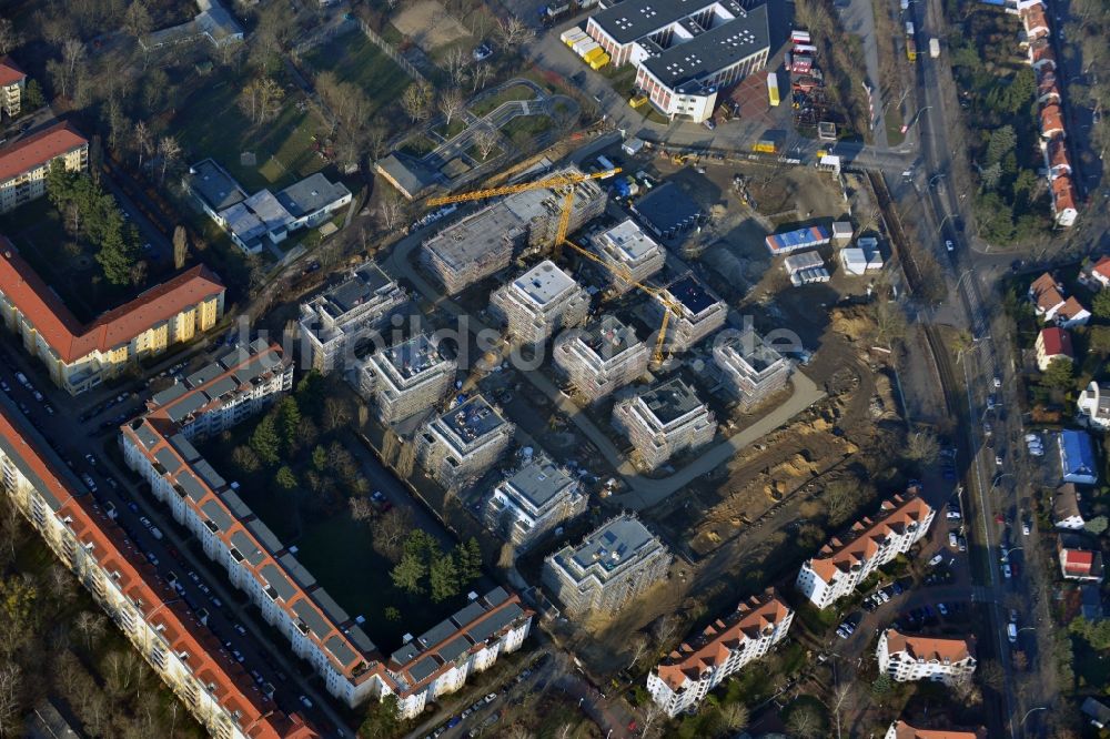 Luftbild Berlin - Baustelle des Cedelia-Bauprojekts in Berlin-Zehlendorf