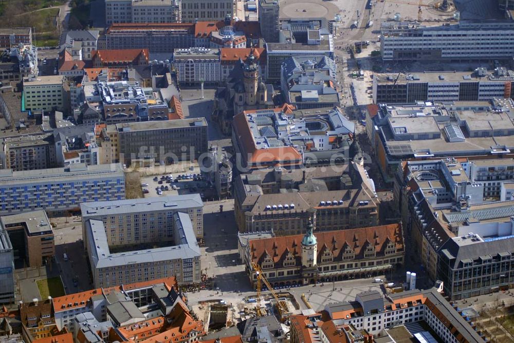 Luftaufnahme Leipzig - Baustelle City-Tunnel Leipzig