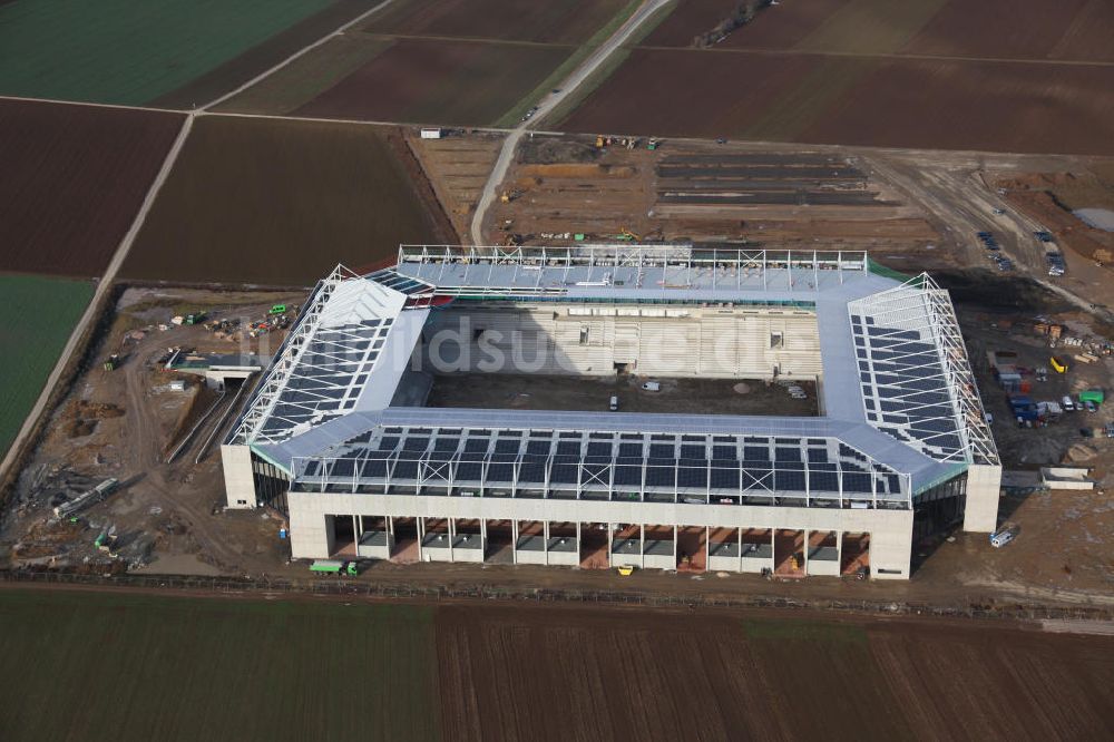 Mainz aus der Vogelperspektive: Baustelle der Coface-Arena Mainz