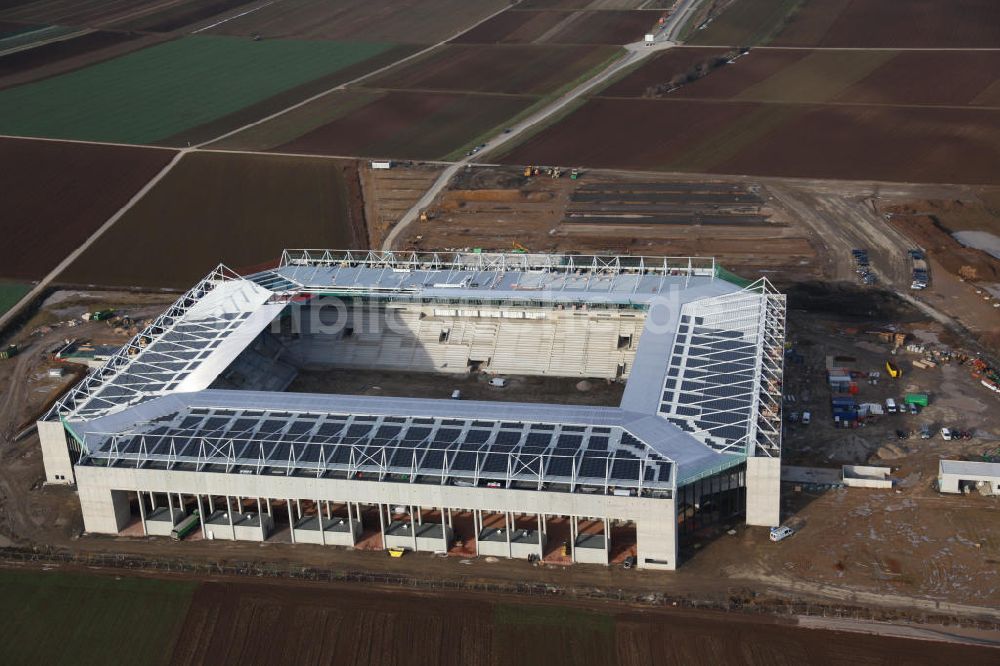 Mainz aus der Vogelperspektive: Baustelle der Coface-Arena Mainz